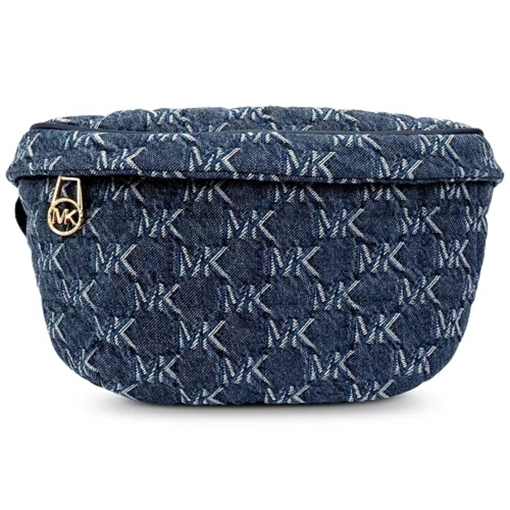 NWT Michael Kors Denim Jacquard Fanny Pack/Belt Bag